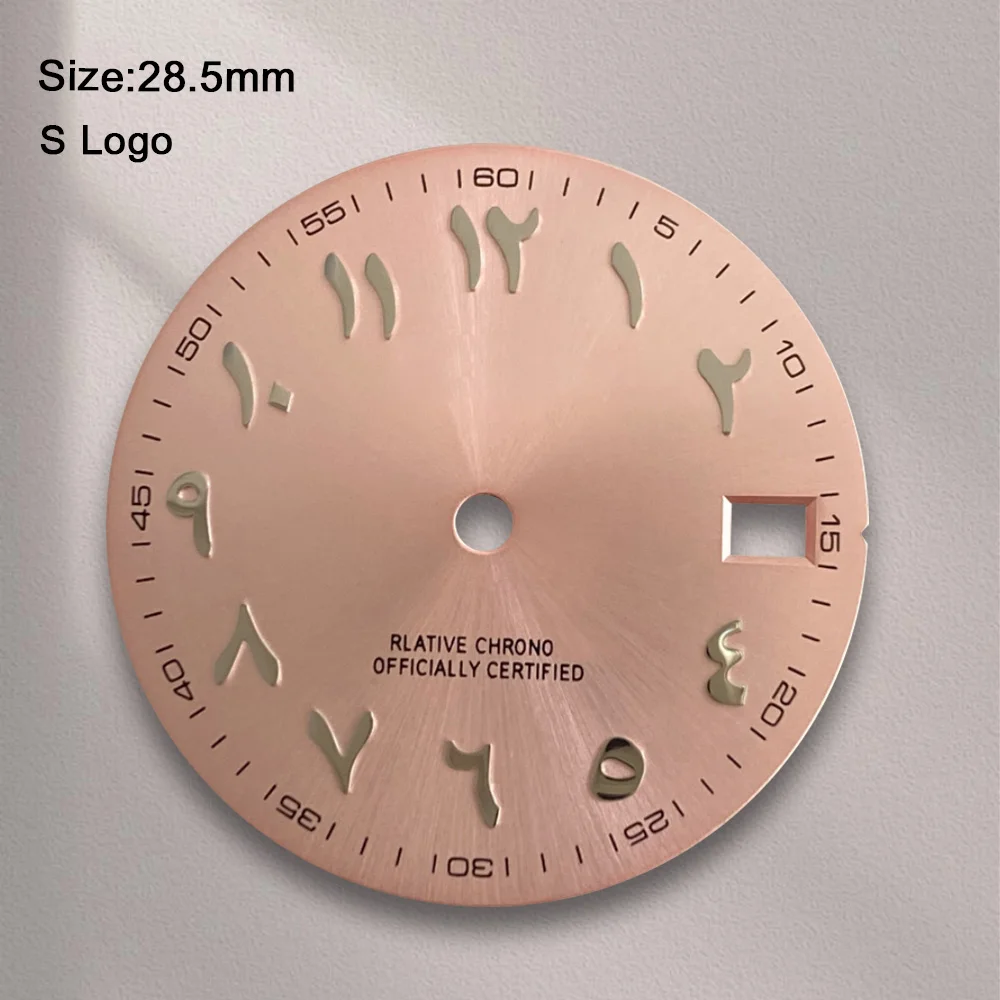 New Nh35 Dial S Logo 28.5mm Arabic numeral Dial For NH35  Movements Watch Accessories Repair Tool