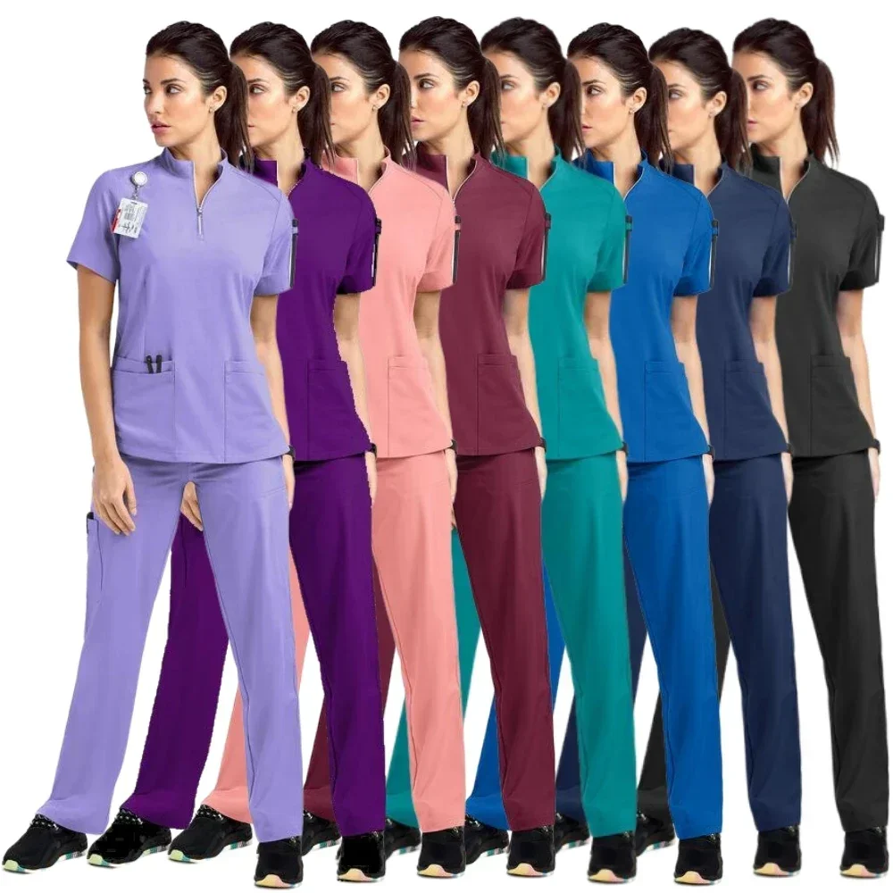 Hot Medical Uniform Scrubs Nursing Wholesale Designer Uniform Operating Room Health Uniforms Medical Blouses Scrubs Set Women