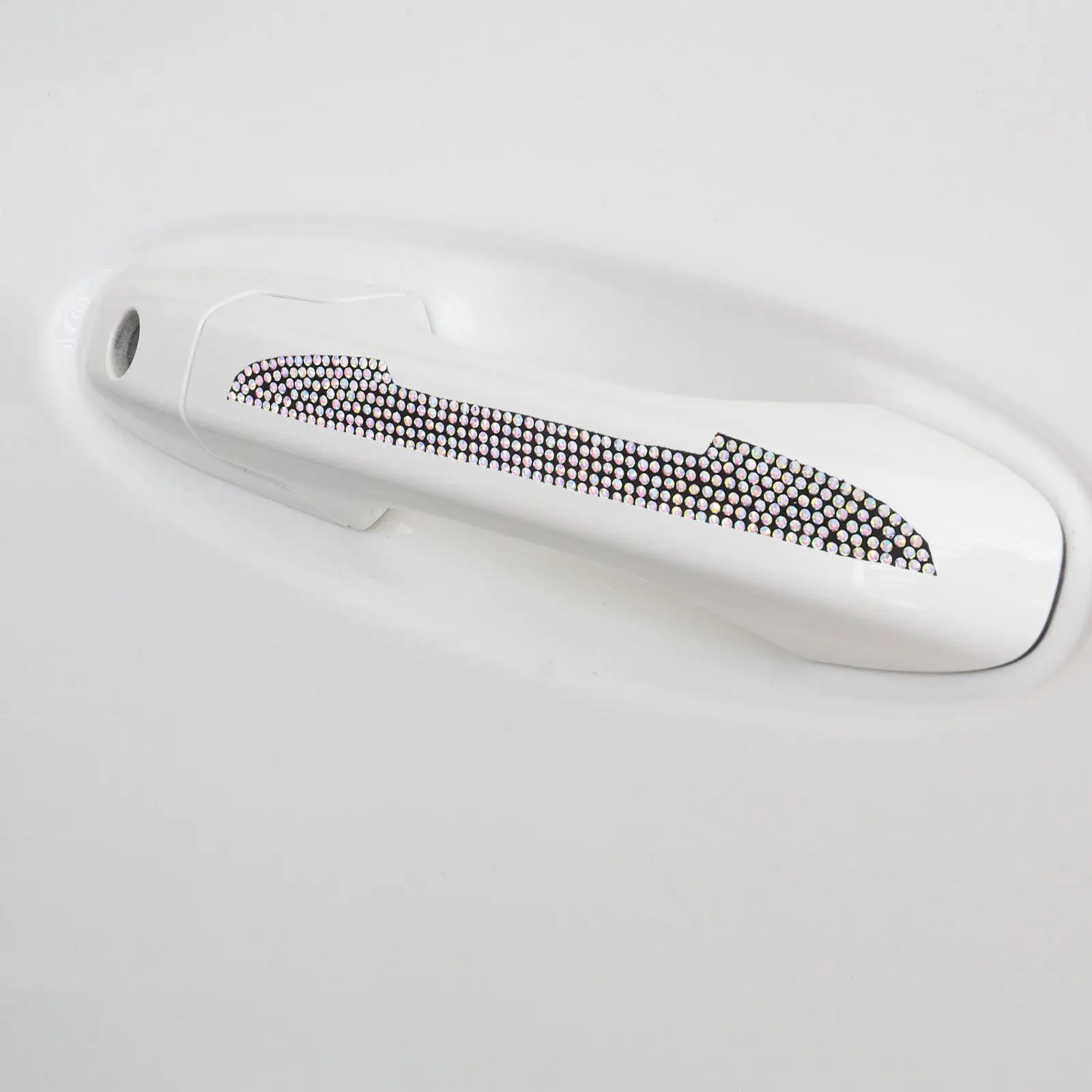 4Pcs Car Door Handle Scratch Protection Film Rhinestone Bling Decorative Car Protector Sticker for Vehicle Handles