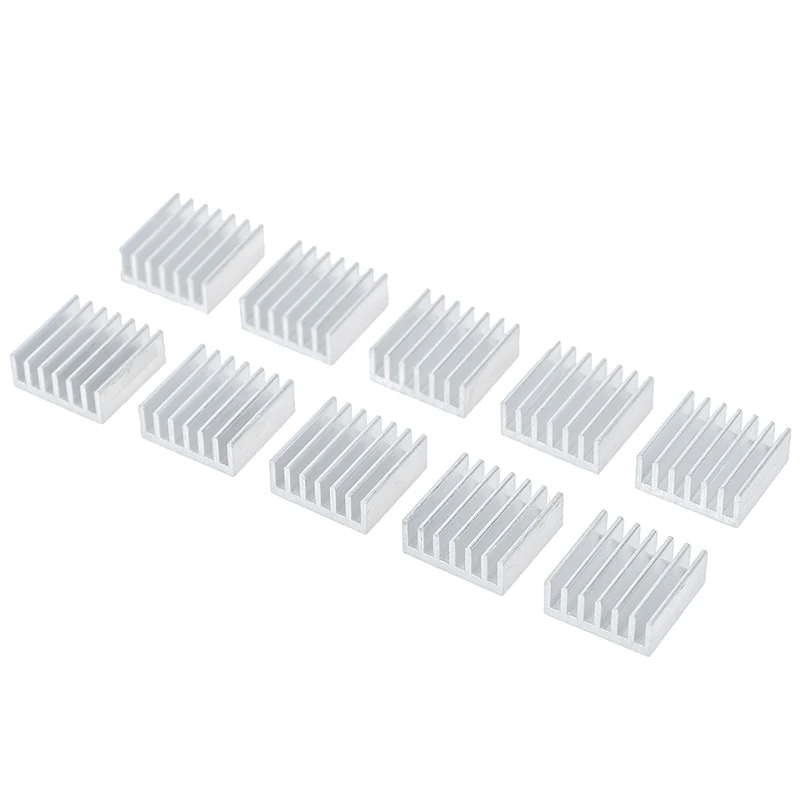 10Pcs Aluminum Heatsink 14*14*6mm Electronic Chip Cooling Radiator Cooler For CPU,RAM,GPU,A4988 Chipset Heat Sink