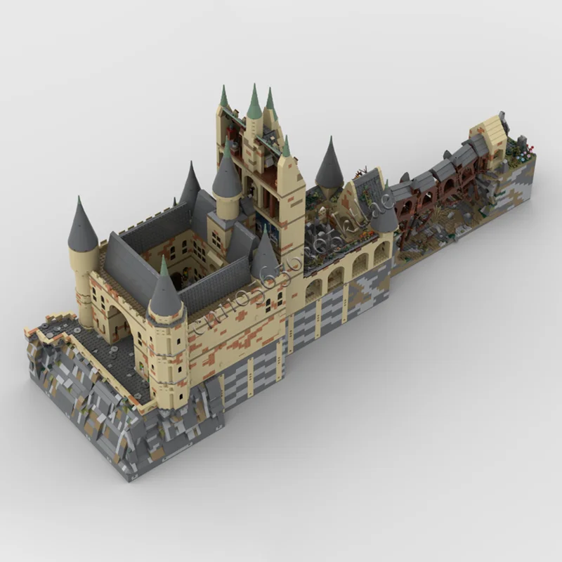 8977ピース 魔法の城複合モデル 時計塔付き モジュール式ビルディングブロック 子供向け組み立てディスプレイ玩具 フェスティバルサプライズギフト