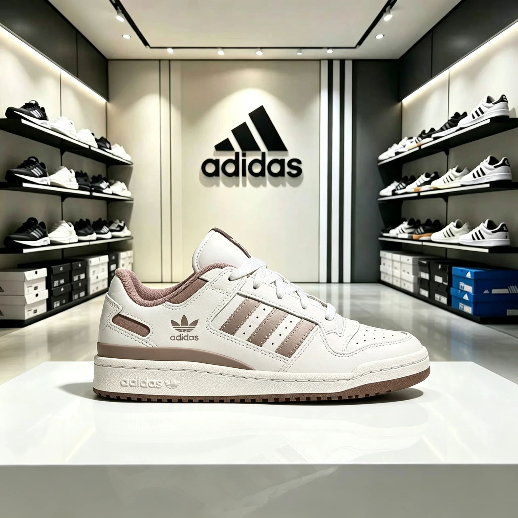 Adidas Originals FORUM Low CL Comfortable and versatile thin sole, durable, low-top sneakers for women JI3257
