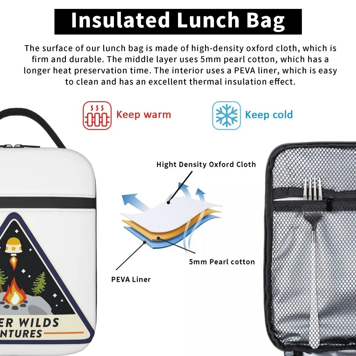 Outer Wilds Ventures Patch Insulated Lunch Bag for Women Children Portable Food Boxes Thermal Lunch Box Tote