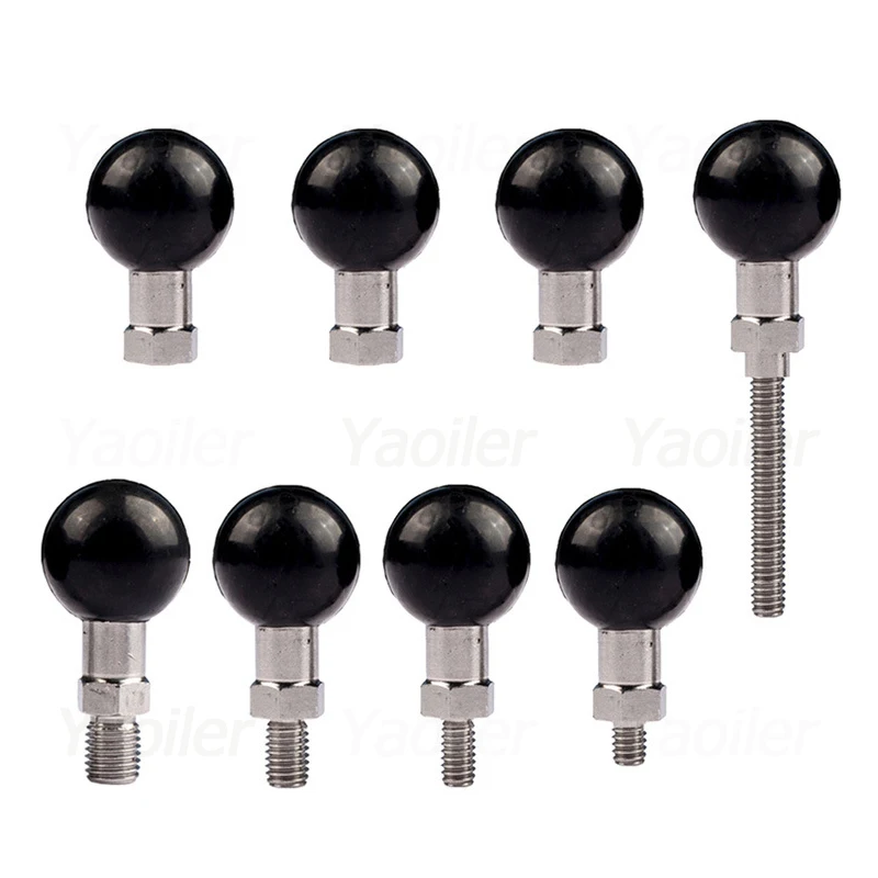 Adaptador de Montagem com Cabeça Esférica de 1 polegada (25mm) com Parafuso M8 M10 M6, Suporte para Celular, Espelho para Motocicletas Elétricas e Bicicletas, para Montagem de 1 polegada