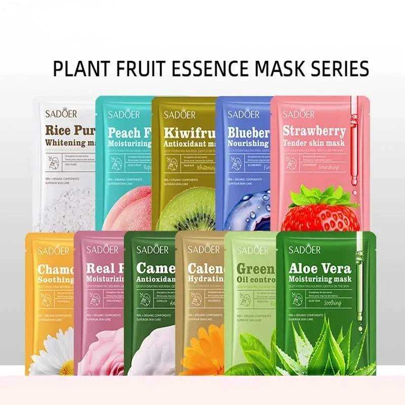 Collagen Face Mask Moisturizing Refreshing Sheet Masks Hyaluronic Acid Smoothing Facial Mask Skin Care Products 1-5pcs