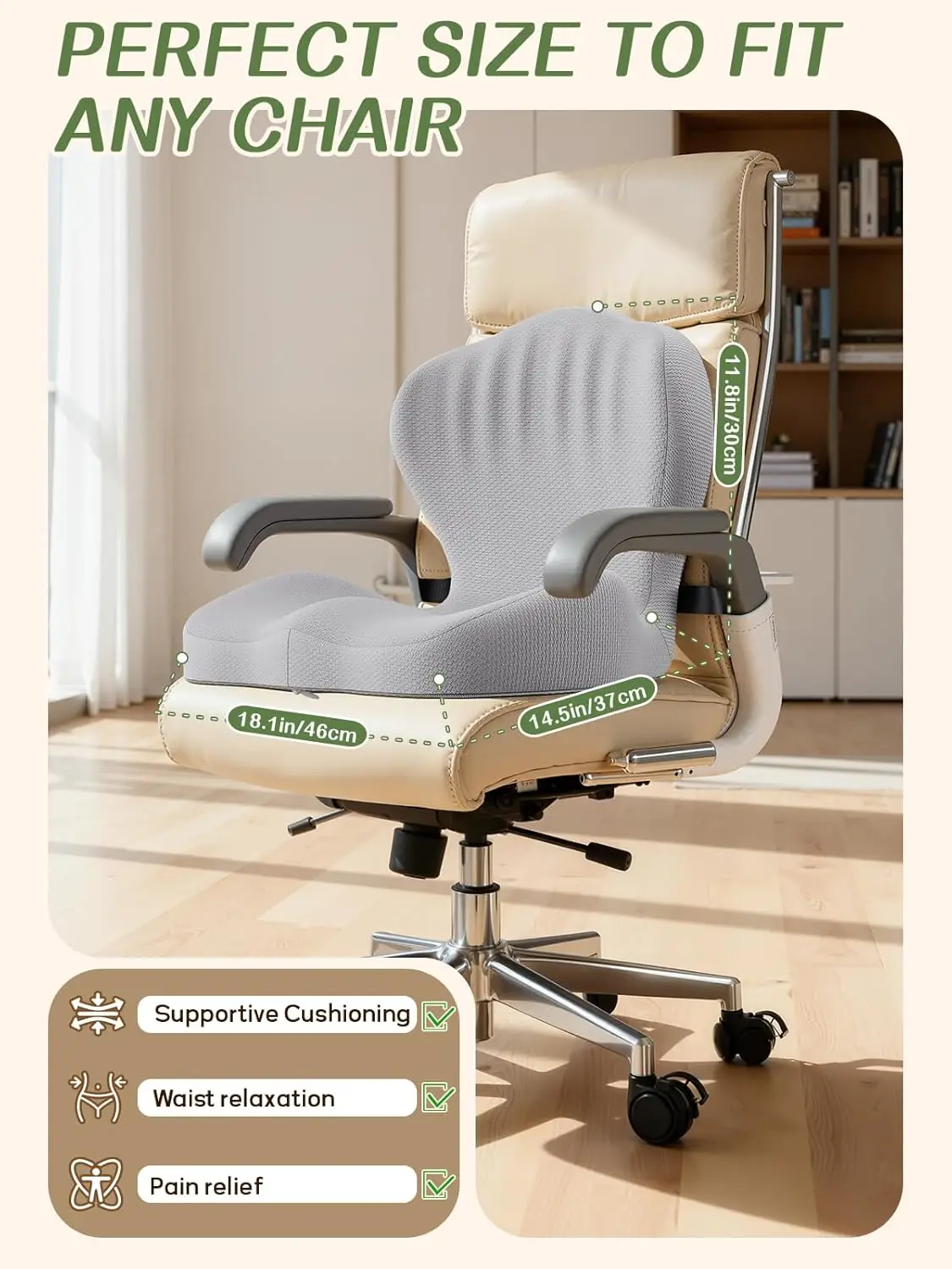 Ergonomic Memory Foam Seat Cus - Gaming Chair Lumbar Pillow บทวิจารณ์และราคา
