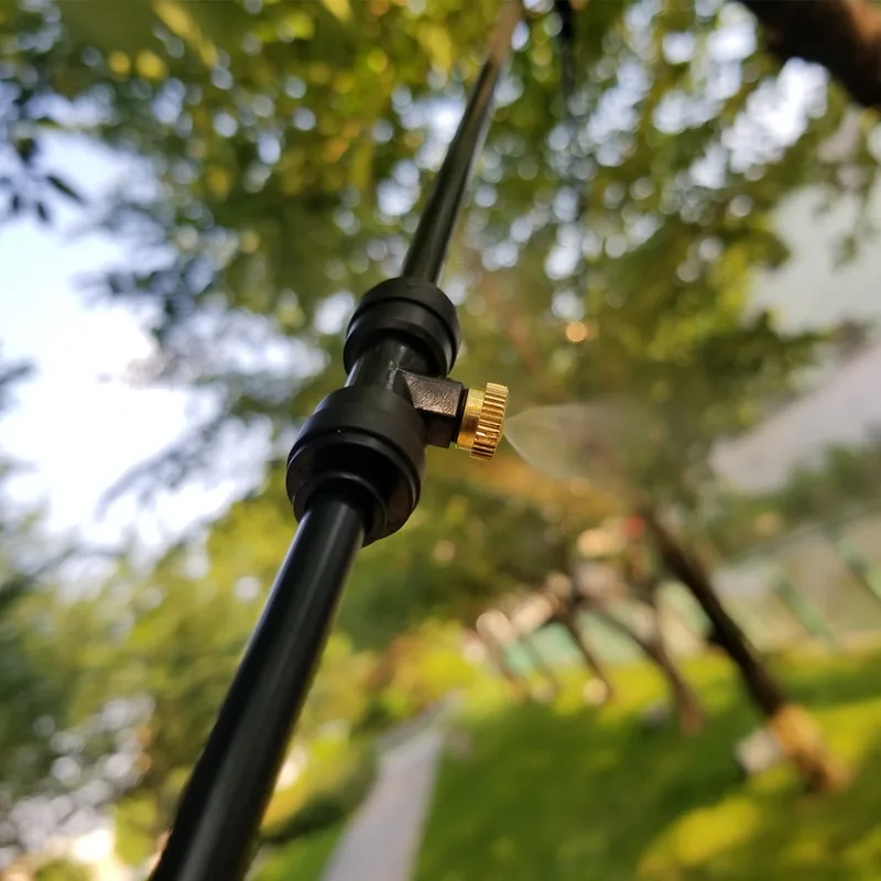 50-teiliges Messing-Sprühnebel-Düsenset für Terrassen, 0,1-0,8 mm Öffnungsweite, Außenkühlung, Wassernebeldüsen, Gewinde-Nebelteile für Sprühnebel-Systeme – Detail 7