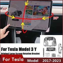 Supporto GPS Supporto rotante per schermo di navigazione Staffa di montaggio girevole a 30 gradi sinistra destra per Tesla Model 3 Y 2023 Accessori auto