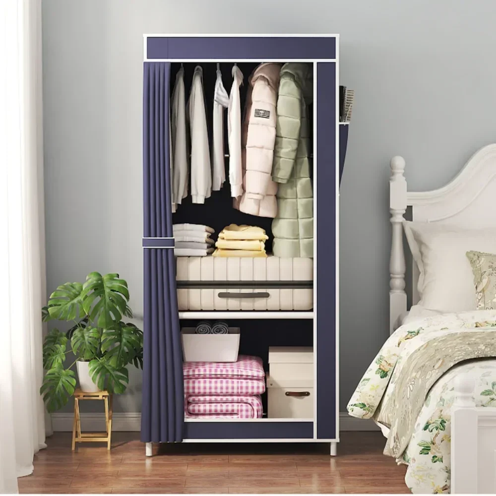 Minimalism Fabric Wardrobe DustProof Storage Clothing Cabinet EasyTo Install Fabric Wardrobe Multi-layer Design Closet Organizer