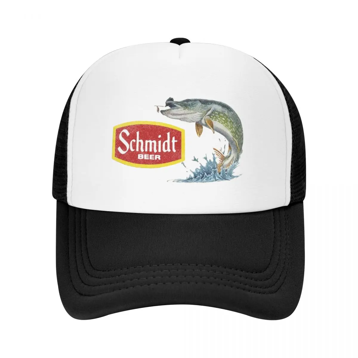 

Schmidt Beer Vintage Fishing Pike Distressed Retro Baseball Cap designer cap Luxury man cap western Hat Women's Hats Men's