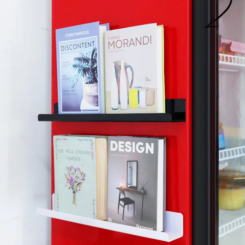 Acrylic Indoors Bookshelf With Magnets Removable Multifunctional Books Rack For Daily Life