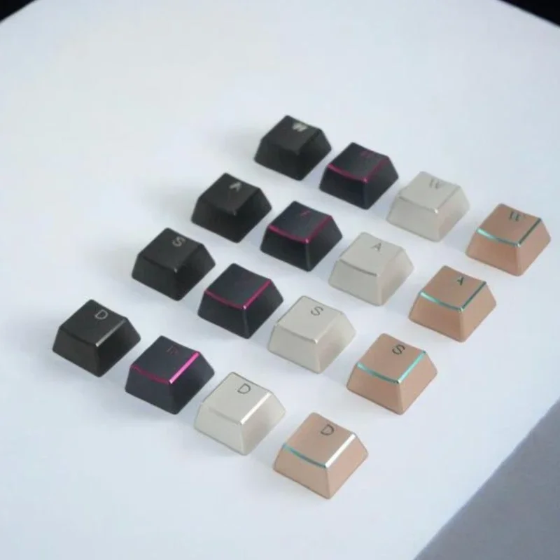 Direction Aluminum Alloy Keycap Custom Metal Light 1U ESC Point Keycaps XDA Profile WASD Mechanical Keyboard Artisan Key caps