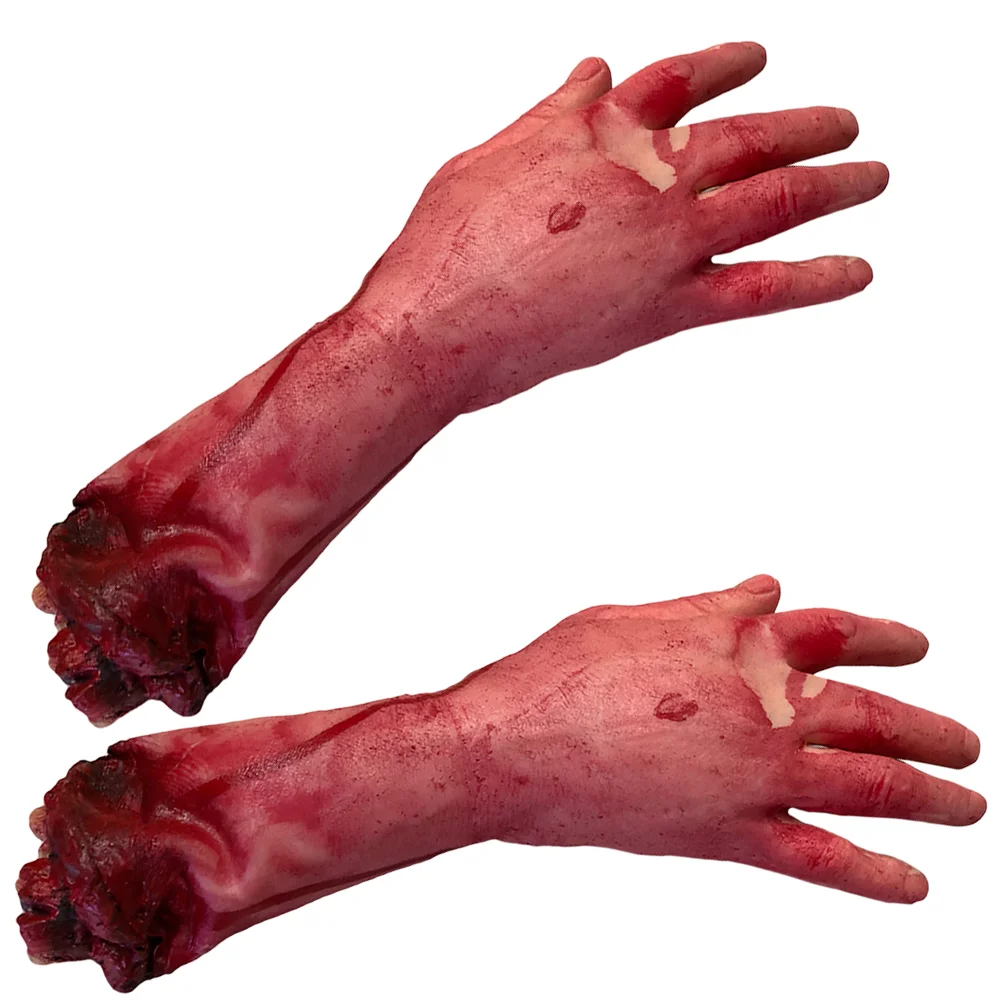 

2 PCS Toys Blood Broken Hand Severed Bloody Sacry Accessories Decorate Halloween