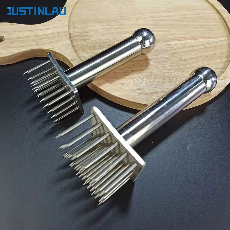 JUSTINLAU Stainless Steel Loose Meat Needle Steak Meat Tenderizer Hammer Household Beef Pork Chop Loose Meat Hammer Kitchen Tool