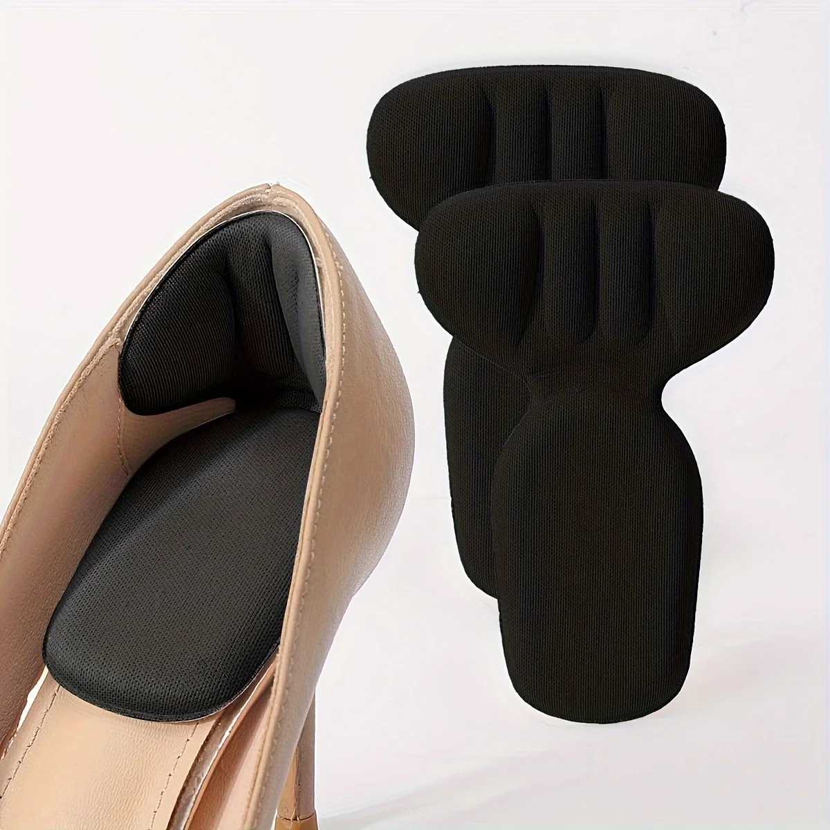 Verdicktes T-förmiges Schaumstoff-Fersenpolster und Fersenschale – weich, atmungsaktiv, rutschfest, langlebig und bequem für den Tragekomfort bei High Heels. – Detail 7