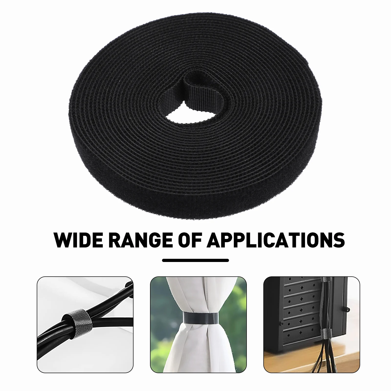 1 لفة 5 متر قابلة لإعادة الاستخدام لإدارة الأسلاك المنظم الربط أداة كابل العلاقات كابل الحبل العلاقات الحبل الأشرطة سلك التعادل الأشرطة #3