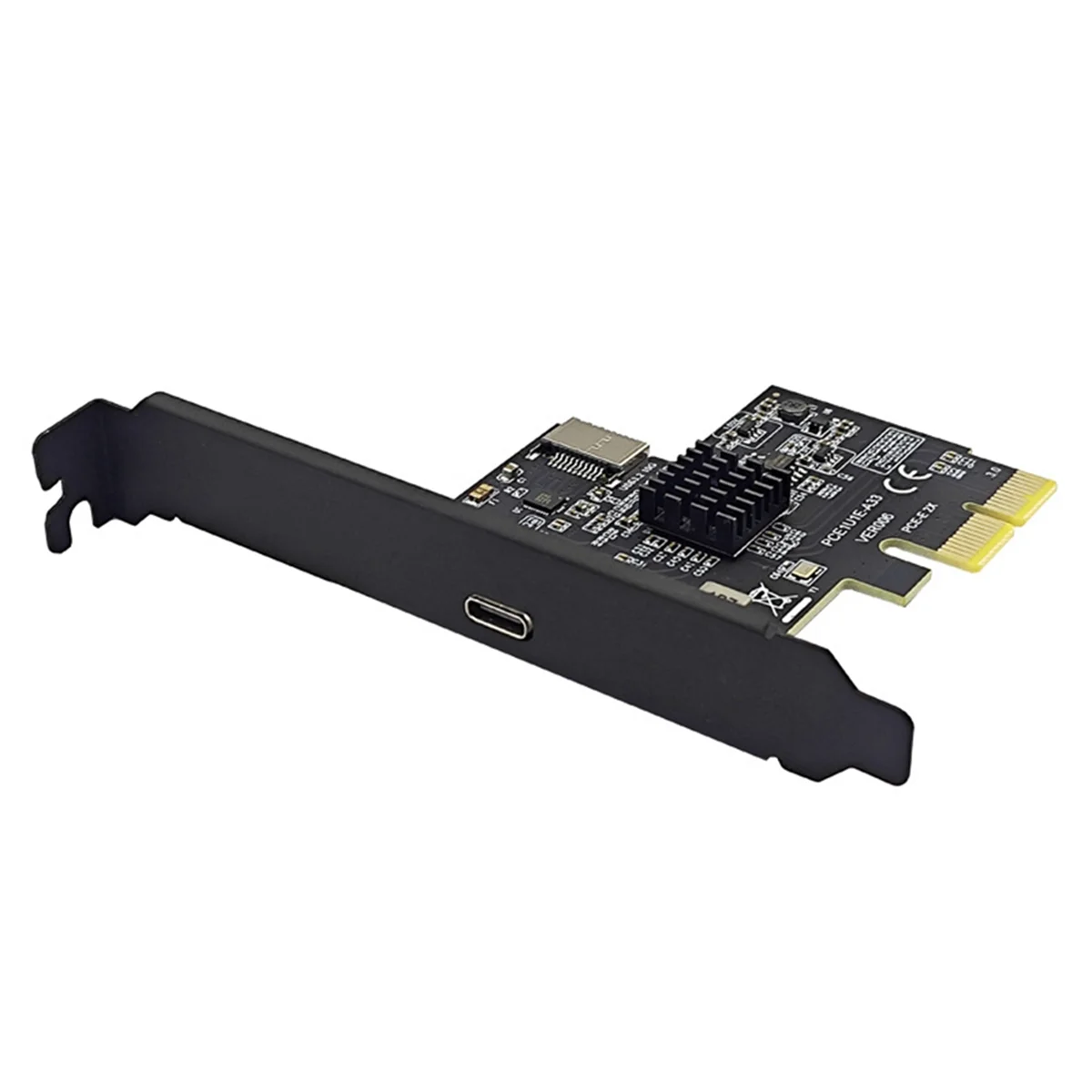 PCI-Express X2 to Type-E + Type-C Expansion Card USB3.2 GEN2 10Gbps ASM3142 Chip PCI-E to USB-C Adapter for Desktop