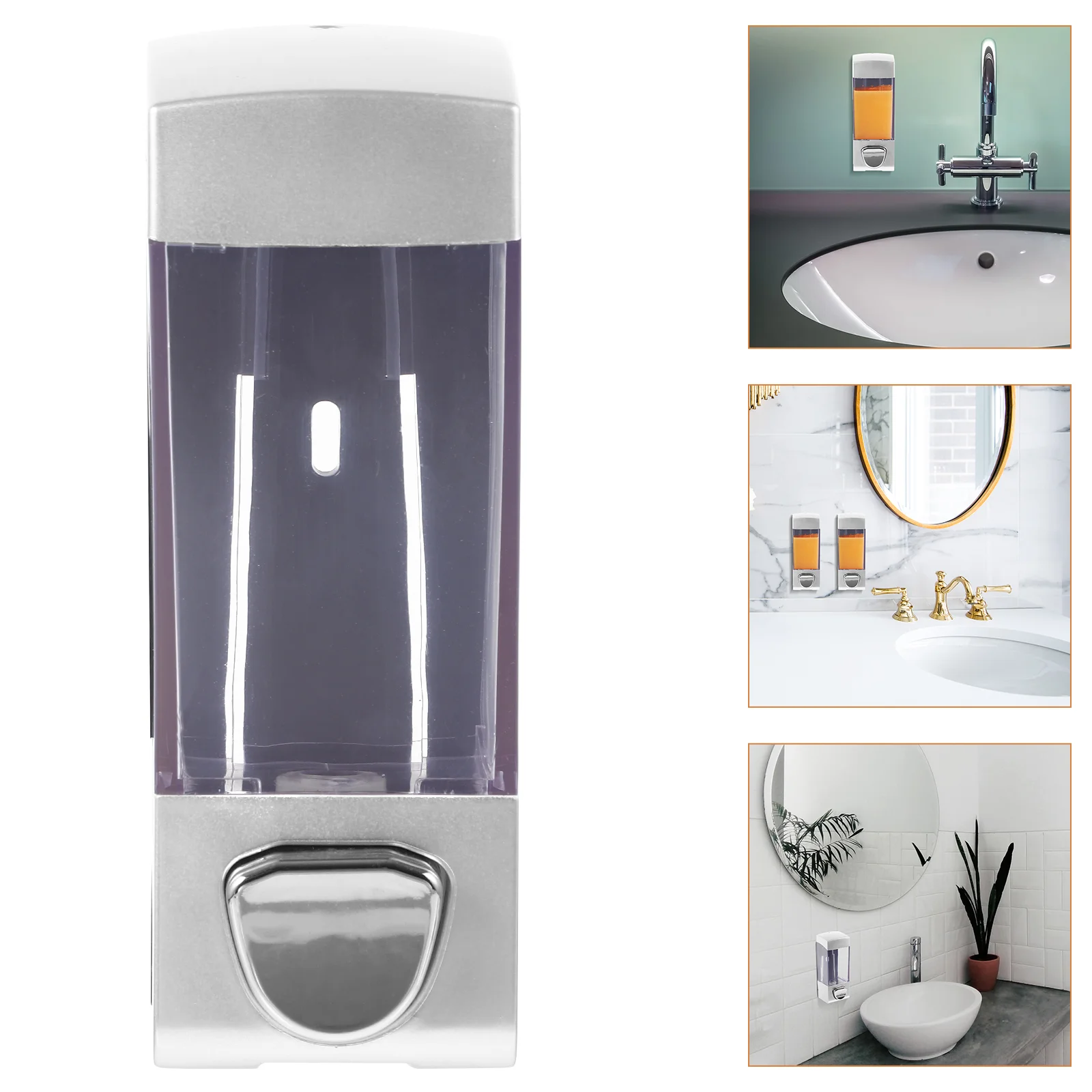 

2 Pcs Soap Dispenser Bathroom Hanging Shampoo Container Hair Pressed Car Gadgets Wall Mounted Accessories