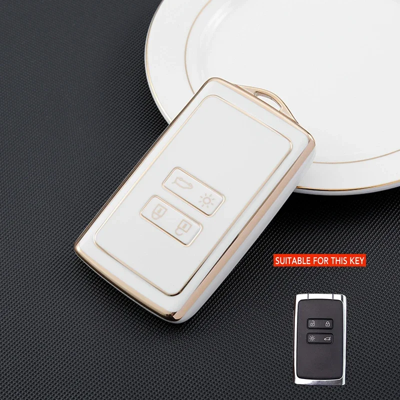 

Автомобильный чехол из ТПУ для Renault Koleos Zoe Megane 4 RS Captur 4 Sedan 2019 2020 2021 2022 QM6 Kadjar Arkana Espace Key Holder Cover