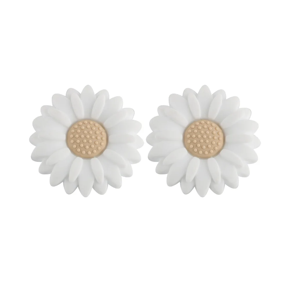 Sunrony 10pcs 20/30MM Nieuwe Bloem Siliconen Kralen Voor Sieraden Maken DIY Daisy Focus Beadable Pen Armband sleutelhanger Accessoires
