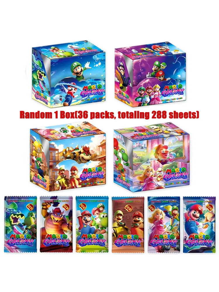 Super Mario Galaxy Kaartenpakket 288 Kaarten Mystery Box Perfect voor Nintendo-fans, verzamelaars en liefhebbers van ruilkaartspellen. - afbeelding 2