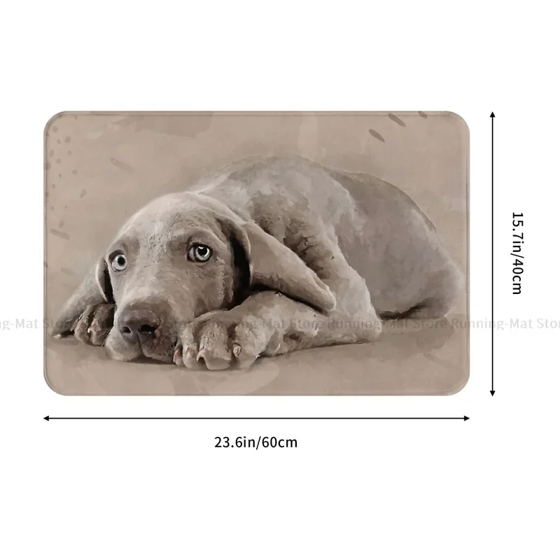 

TU02 Нескользящий коврик для ванной Коврик Weimaraner Puppy Балконный ковер Коврик для входной двери Домашний декоративный......0 # qJk@1