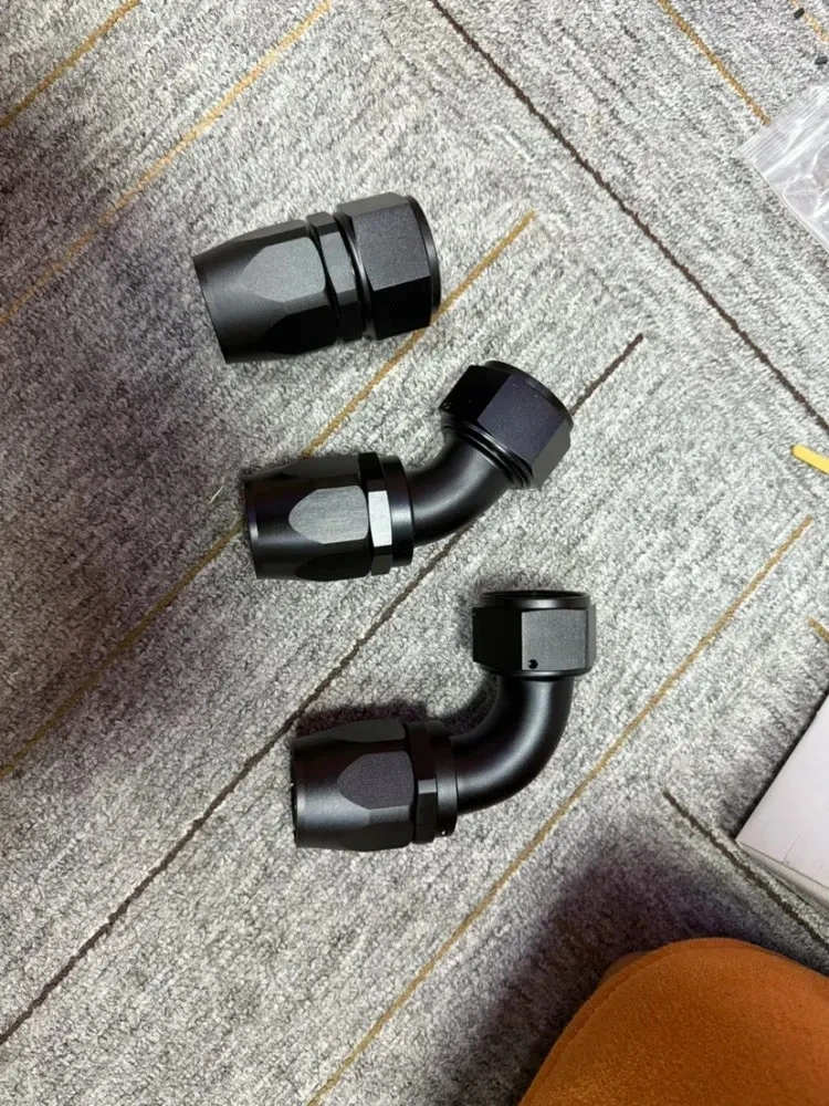 SK CUSTOM Forged Aluminum Alloy Oil Hose Fittings AN20 Straight 45 Degrees 90 Degrees