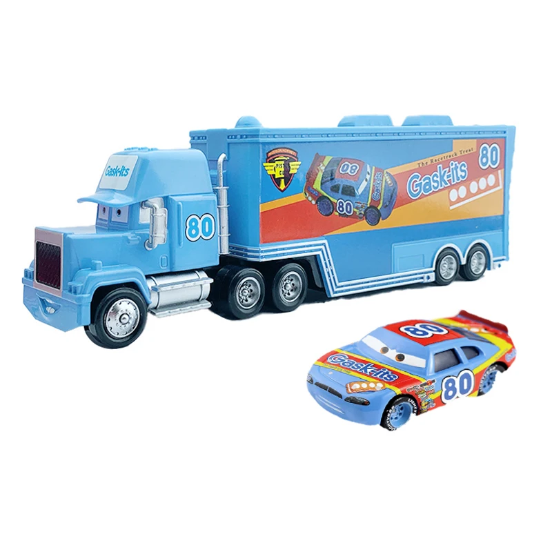 New Lorry Model Toys Collection Jackson Ramirez Chick Hicks King Lightning Hudson Truck With Car Set Alloy Diecast Racer 3 2 1