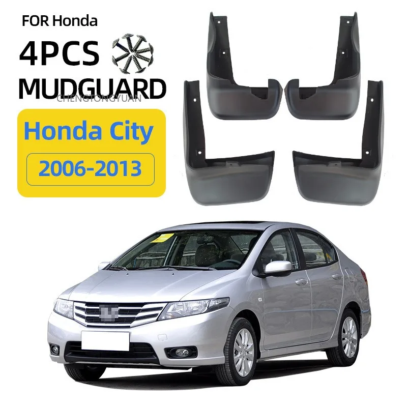 Car Mud Flaps for Honda City 2006-2013 Mudflaps Mudguards Splash Guards Front Rear Fender Accessories