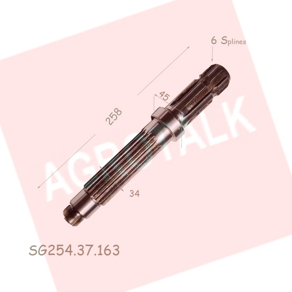 

PTO shaft (6 splines / 258mm ) for Yituo YTO SG254 series tractor