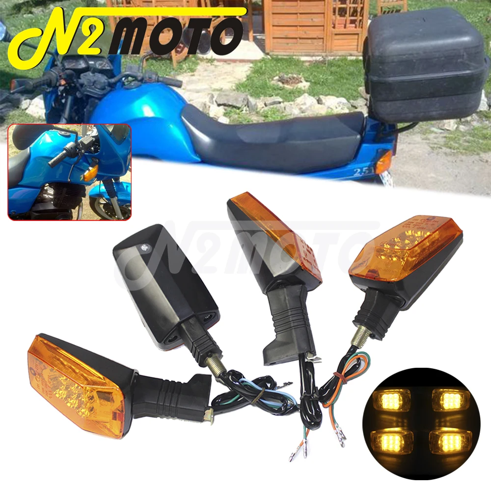 

For MZ ETZ 251 Motorcycle Front & Rear Turn Signals LED Blinker Light E-mark E3 DOT Approved Amber Flasher Turn Signal Lamp