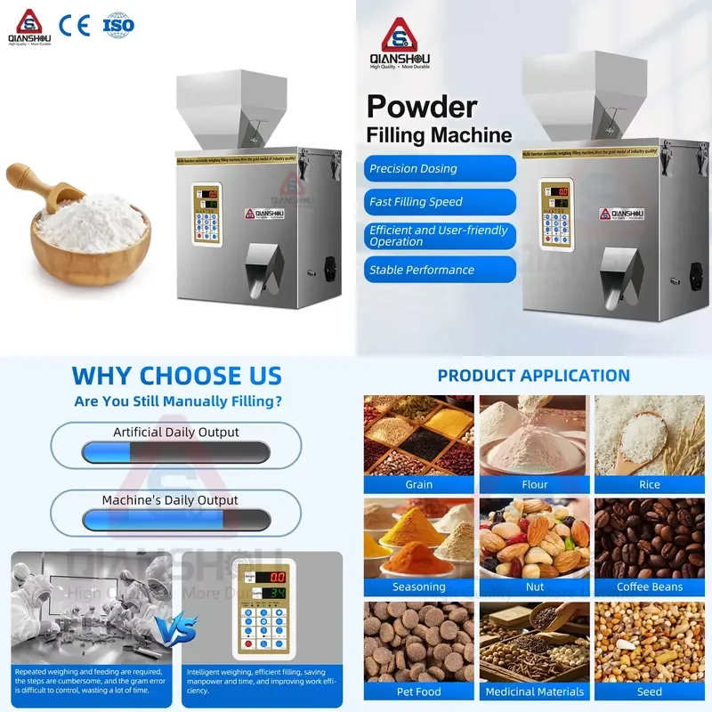 Semi Automatic Weighing Filling Machine for Powder Weighing 200G Filling Machine Packing Machine Filling Sub-packaging