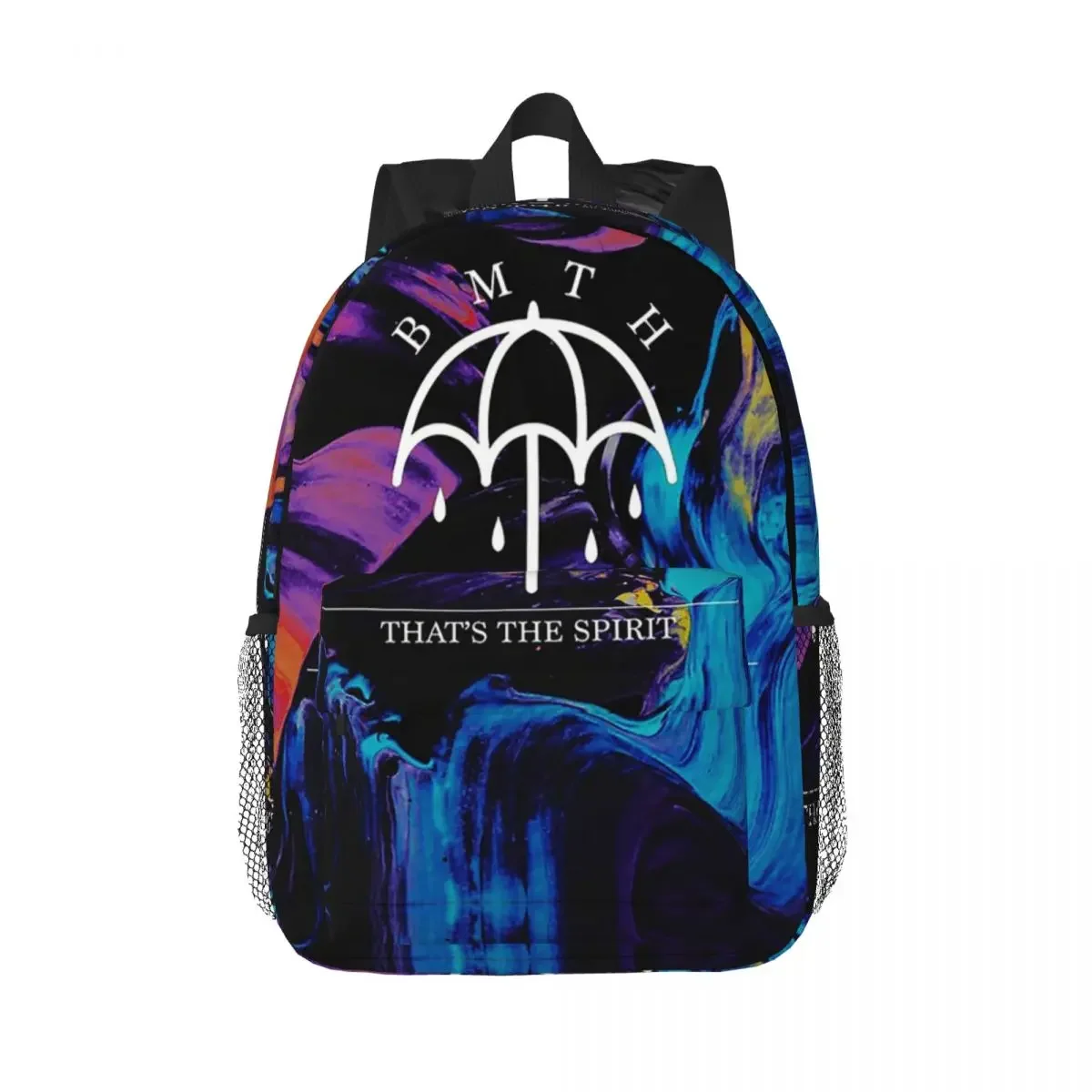 Mochila con paraguas Splash Bmth para adolescentes, morral escolar de dibujos animados para estudiantes, bolso de hombro para ordenador portátil de gran capacidad