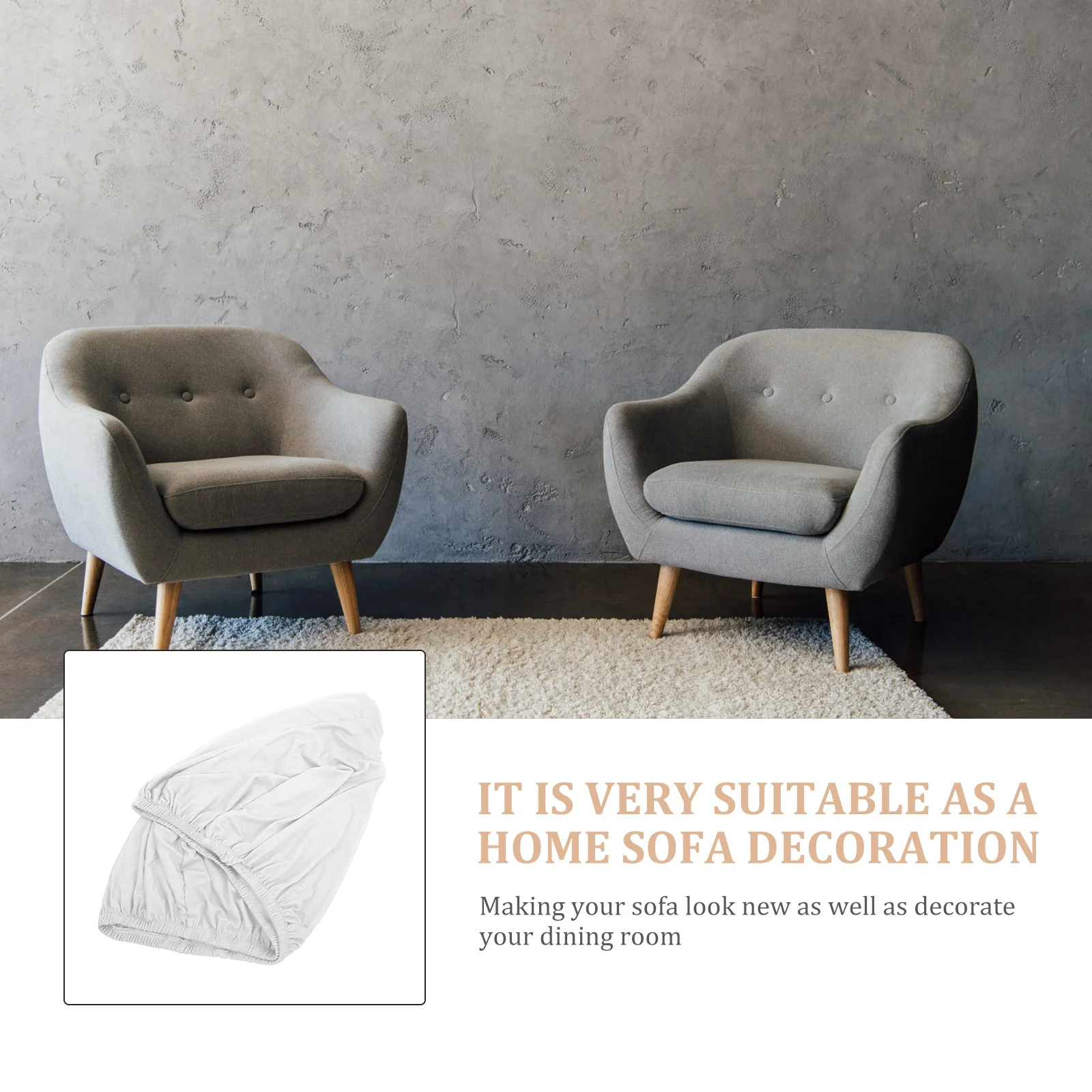 1pc Sofa Cover Polyester Elastic All-Inclusive Protector For Living Room Dining Home Furniture Slipcover Seat Cover