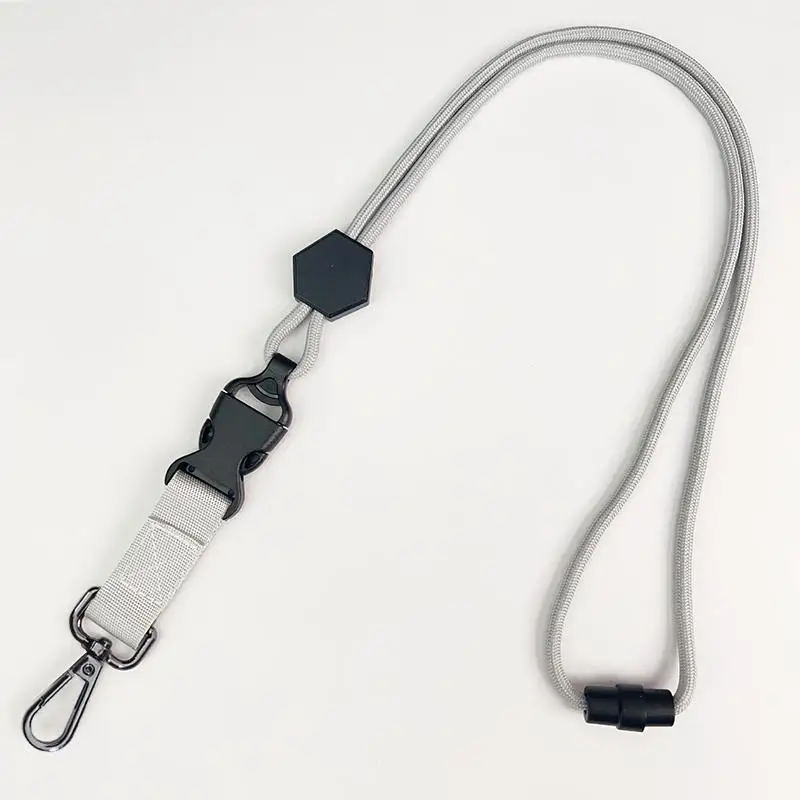 Soporte de carrete de insignia extraíble de alta resistencia, llavero, correa colgante para el cuello, cordón, soporte táctico para Tarjeta De Nombre de identificación para senderismo al aire libre