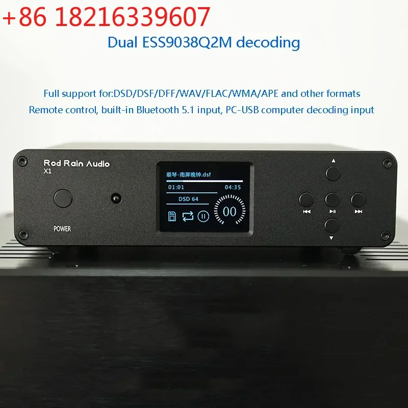 YAO Dual 9038Q2M Digital Music Player Bluetooth 5.1 DSD512 Lossless Decoding HIFI Player PCM384KHz QCC5125 Audiophile Configurat