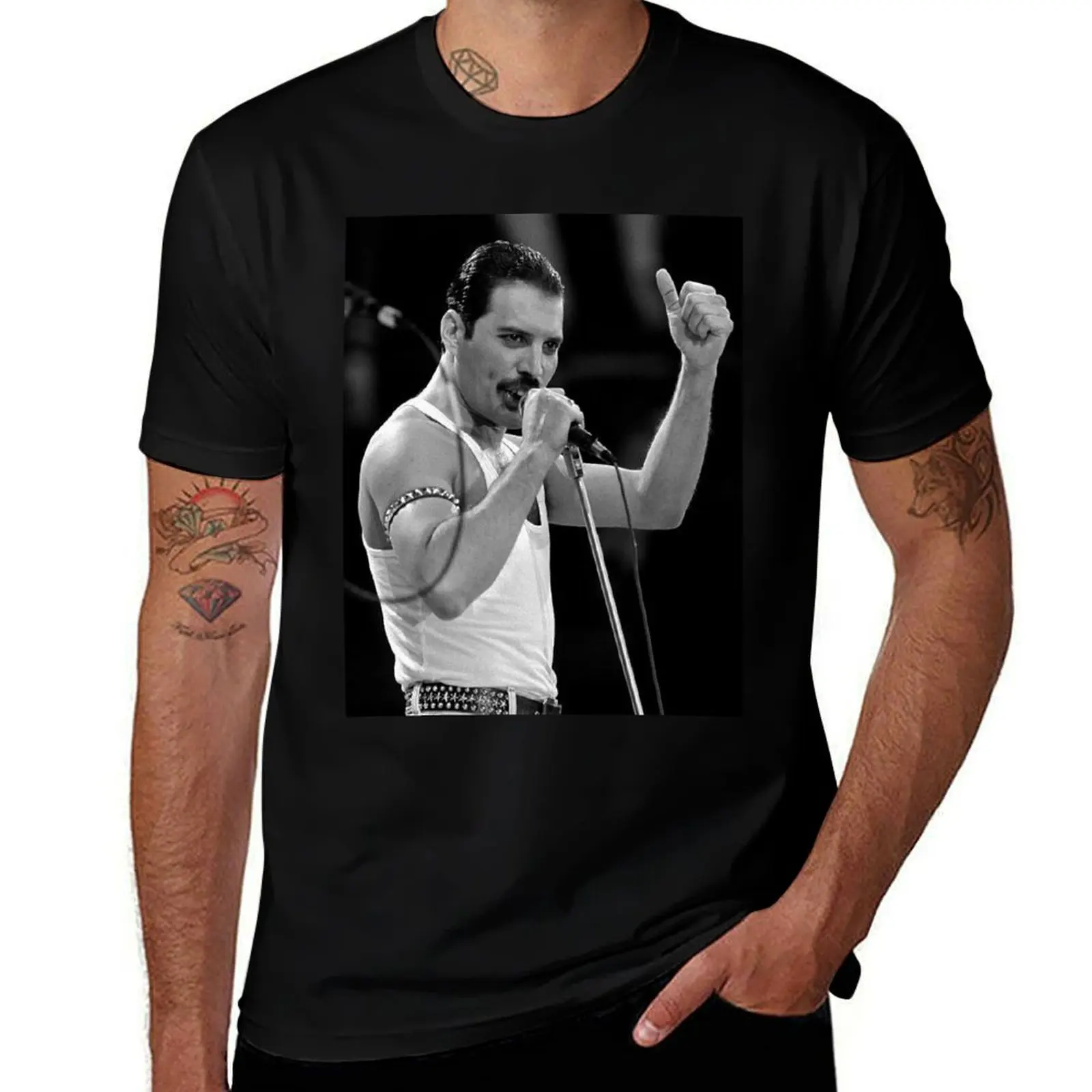 

Singer Freddy Mercury T-Shirt man t shirt designer t shirt for man funny t shirts cotton T-shirt