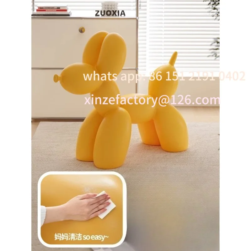 

Customizable Balloon Dog Shaped Kids Chair Cute Stool for Kindergarten Modern Minimalist Home Decor Bedroom Livin