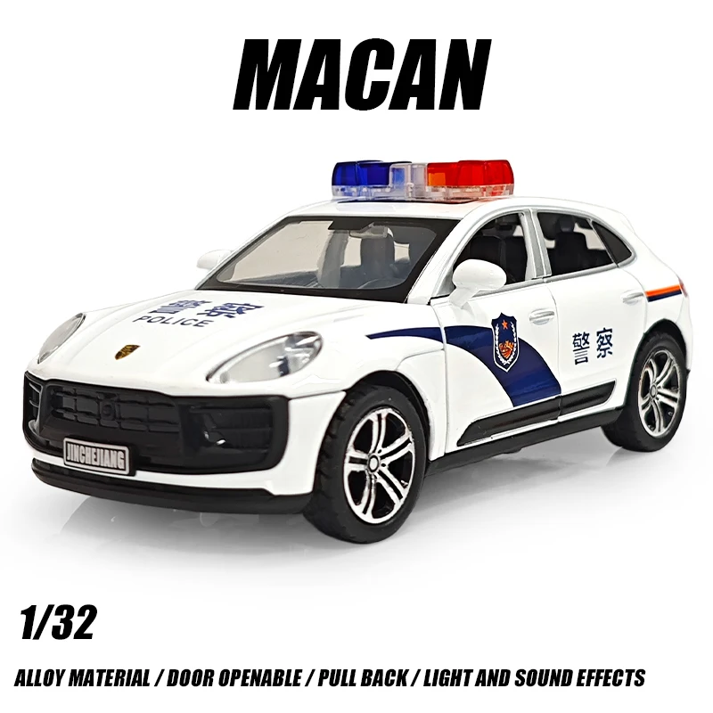 

1:32 Por Ma sche can SUV Police Toy Vehicle Car Boy Metal Model One Piece Fast and Furious Supercar Sports Alloy Gift Children