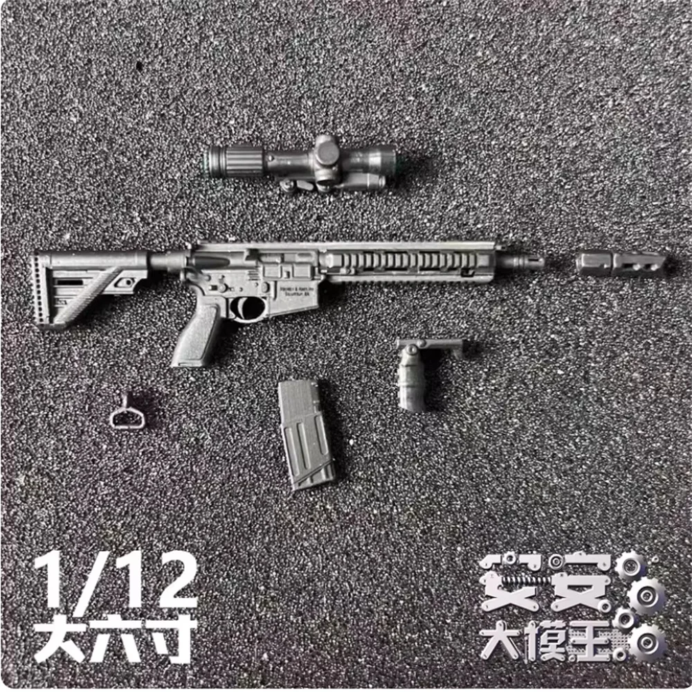 1/12 Soldier Toy HK416A5 Simplified Version Weapons DIY Accessories Fit 6'' Action Figure Doll Body Model In Stock