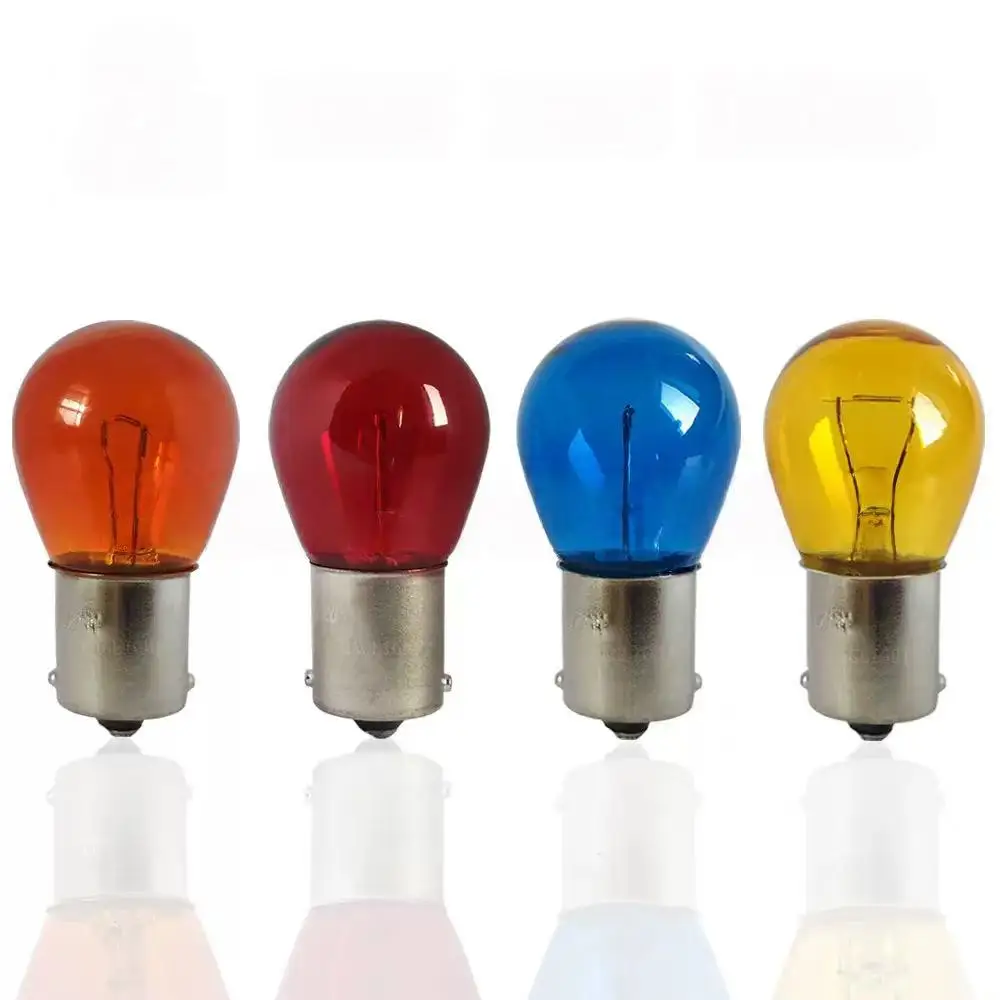 2pcs 1156 S25 BA15S PY21W 1156 BAU15S PY21W Halogen Bulbs 12V 21W Multi-Color Multi-Function for Brake/Turn/DRL/Reverse Lights