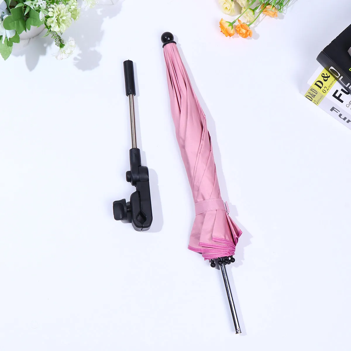 

Umbrella for Baby Cart Pink 1 Unit Compact Foldable Stroller Sunshade Easy Setup Reliable Protection Outdoor Parenting Essential