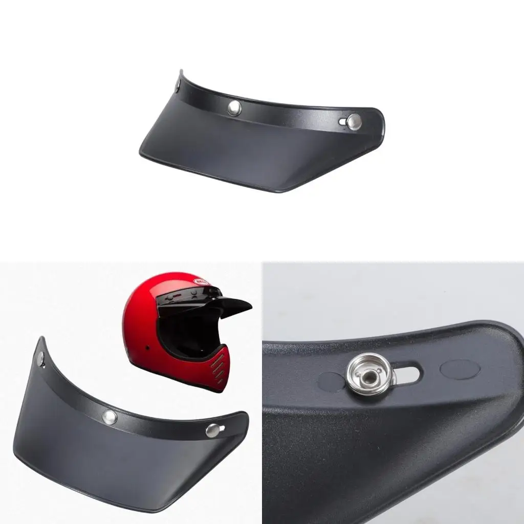 

Мотоциклетный шлем с 3 кнопками и открытым лицом, козырек, винтажный, универсальный, прозрачный