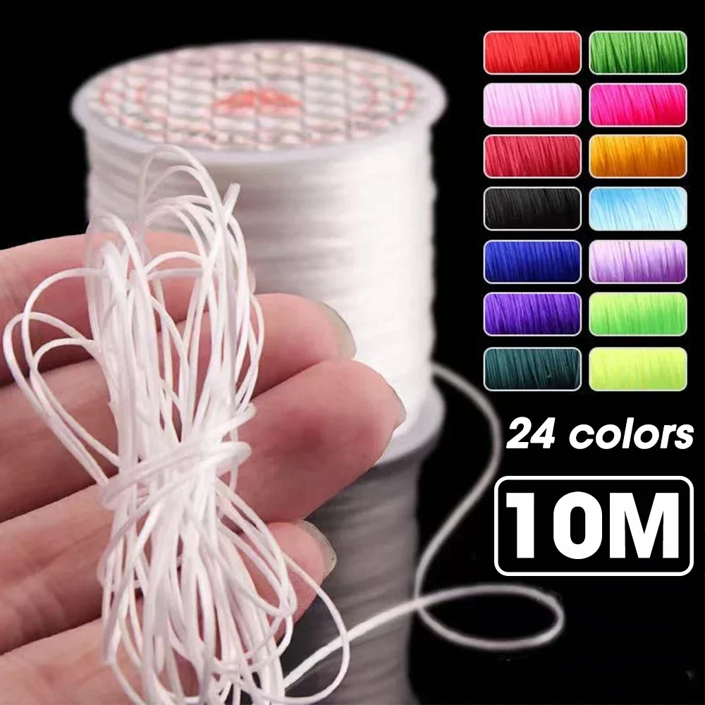 1mm Transparent Elastic Rope Round Crystal Line Rubber Cord For Jewelry Making Beading Bracelet Flexible Fishing Thread Rope