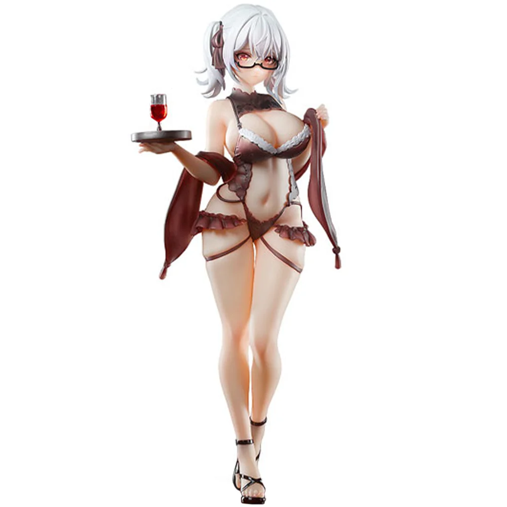 

Anime Cynthia Figure Original Illustration Periphery Figurine Wine Waiter Girl model Sexy Doll Figurine Adult Model Toys 26CM