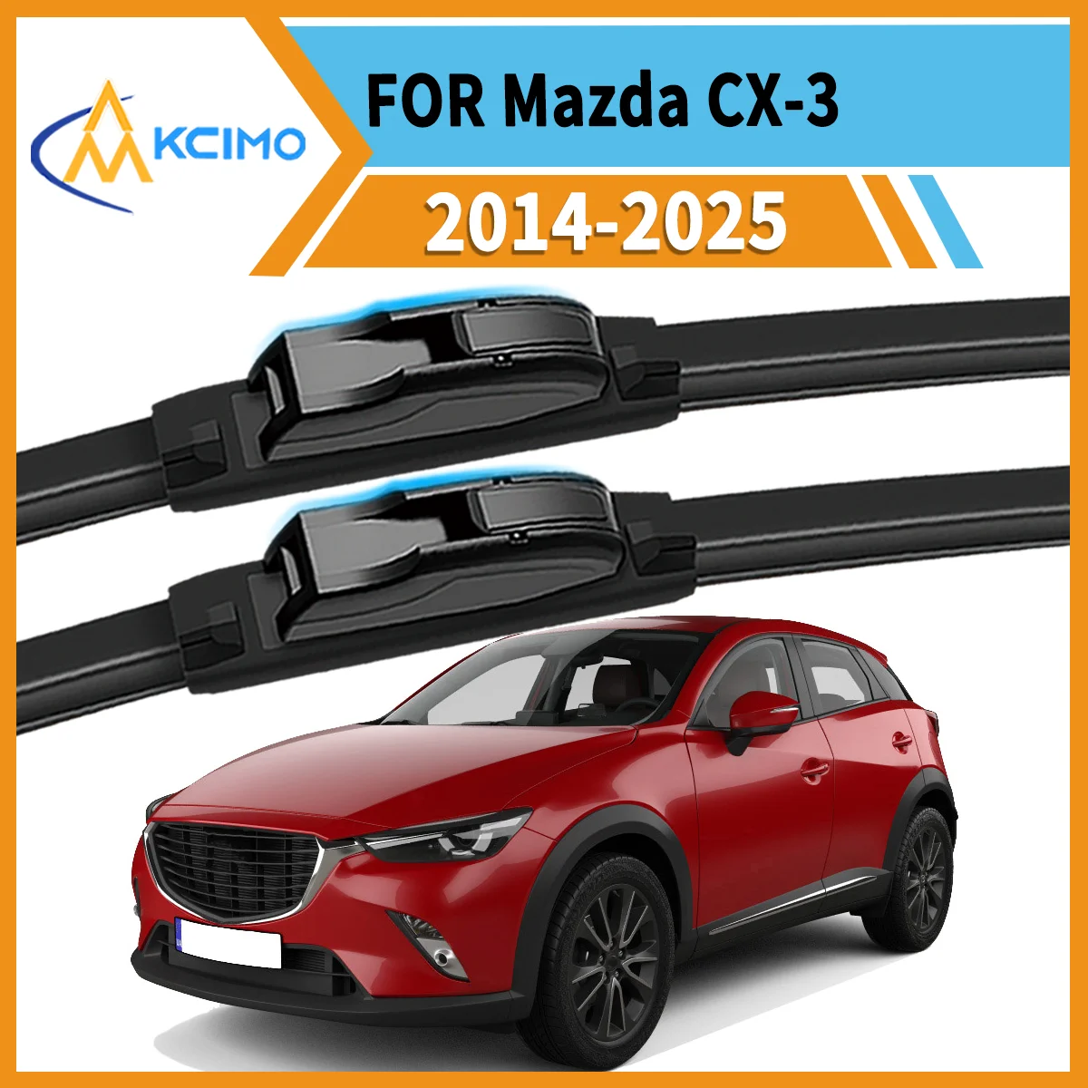 

Upgrade Your Visibility 2 Front Wiper Blades for Mazda CX-3 DK 2014-2025 All-Season Performance Crystal Clear View Safe Driving