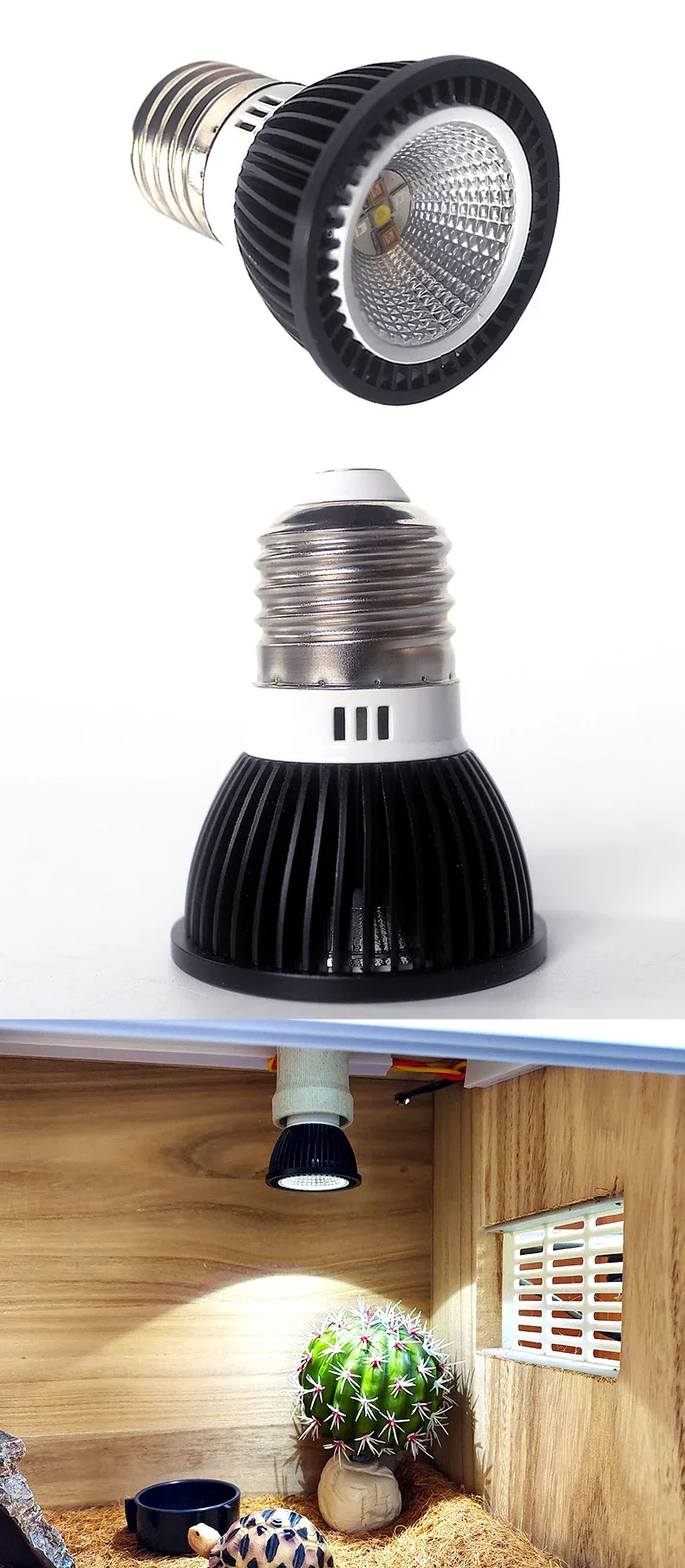110/220V Reptilien-UVB-Lampe Energiesparende Augenschutz-LED-Lampe Pro für Schildkröten, Eidechsen, Löwen Ultraviolette Kalziumlampe Sonnenlampe – Detail 10