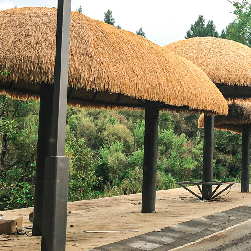 47x50cm Realistic Artificial Thatch Fake Straw Roof Thatch Roof Simulated Thatch Straw Garden Fence Garden Patio Material