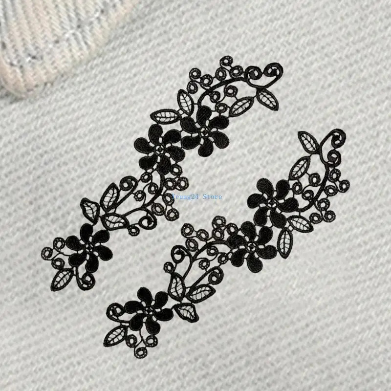 P8db 1 coppia versatiles Appliques in pizzo Appliques per abbellimento da sposa Accessorio