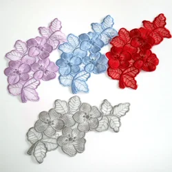 의류에 대 한 1pc 자 수 꽃 패치 DIY 수 놓은 parches appliques 웨딩 드레스 장식 parch ropa